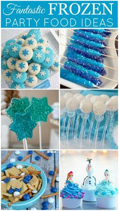 frozen party food ideas including cookies and desserts