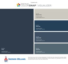 the colorsnap visualizer is shown in blue, gray and white with text that reads