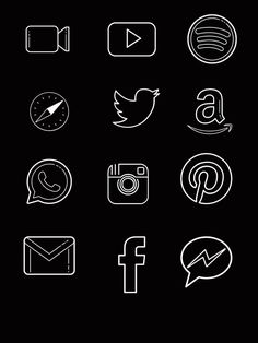 Instagram highlight icons black Iphone Dark Theme, Basic Wallpapers, Edit Tools, Black And White Google, Black And White Words, Mobile App Icon, Themes App, Black Phone Wallpaper