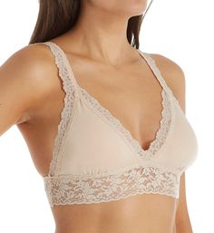 This soft, wireless bra features sheer lace cups with removable padding. Made of Supima cotton/spandex. Wireless, lined soft knit cups have pockets for removable light padding for shape and support, included. Center panel - tall and plunge with lace trim. Elastic underband provides additional support. Seamed lace sides and back have sewn-on elastic at edges for fit. Center-pull, covered elastic straps adjust in back with coated metal hardware. Pullover styling. Supima cotton has a refined, soft Elegant Full Cup Bra With Soft Touch, Elegant Full Cup Soft Touch Bra, Beige Lace Bra Comfortable, Elegant Soft Touch Bra, Elegant Lace Trim Nursing Bra, Elegant Full Coverage Nursing Bra With Soft Touch, Seamless Lace Nursing Bra, Beige Full Coverage Bra With Lace Trim, Daywear Full Cup Bra With Lace Trim