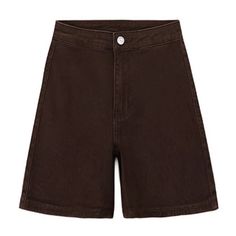 brown denim bermuda shorts boogzel clothing Trendy Brown Shorts, Trendy Brown Shorts With Short Legs, Trendy Brown Short Leg Bottoms, Casual High Waist Brown Shorts, Trendy High Waist Brown Jean Shorts, Casual High Waist Brown Jean Shorts, Brown Bermuda Bottoms With Pockets, Casual Brown High Waist Jean Shorts, Trendy Brown Jean Shorts With Pockets