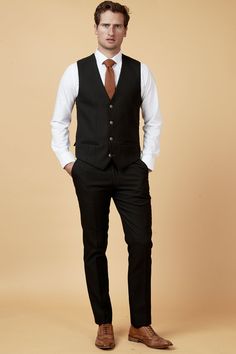 Waist Coat Men Formal, Tailored Waistcoat, Black Vest Outfit Men, Waist Coat Men, Black And Grey Suit, Black Three Piece Suit, Black Vest Outfit, Vest Outfits Men, Waistcoat Outfit