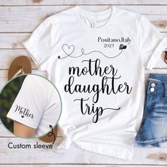 "Elevate your 2023 mother-daughter cruise getaway with our custom location T-shirt, perfect for girls' weekend adventures. This vacation shirt is a must-have for sisters and besties seeking stylish, personalized memories. IMPORTANT: This listing includes size options for adult AND youth/ infant.  Please make sure you're ordering correct item :) HOW TO ORDER - Visit photos for sizing and measurements - Select size and color from dropdown menu - Add customization to box if required - Add to cart & 2023 Vacation, T Shirt 2023, Cruise Trip, Weekend Adventures, Dark Grey Color, Cruise Travel, Girls Weekend, Custom Sweatshirts, Travel Shirts