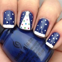 Nail Art Noel, Christmas Nail Art Easy, Cute Christmas Nails, Christmas Nails Easy, Winter Nail Art