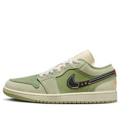 The Jordan 1 Low SE Craft Light Olive blends classic style with modern craftsmanship. Featuring a premium suede and leather upper in a subtle olive hue, this sneaker exudes sophistication. The iconic Wings logo adds a touch of nostalgia, while the lightweight, flexible sole provides all-day comfort. Craft Lights, Wings Logo, Air Jordan 1 Low, Jordan 1 Low, Air Jordan 1, Jordan 1, Air Jordan, Air Jordans, Classic Style