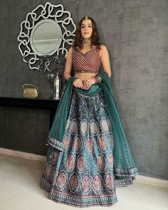 LEHENGA DETAIL FABRIC : Zari Satin FLAIR : 2.8 meter 😍 WORK : Print Inner : Ultra satin  CANVAS PATTA  comes For More Volume of Flair Semi Stitched Up to 44” Size (LENGTH : 44”) CHOLI DETAIL FABRIC : Malbury silk Un-Stitched 0.80 Meter _ Sequence Embroidery work_ Up to 46” Size Available DUPATTA DETAIL Net Dupatta (2.2mtr) _ printed lace_ work :-Embroidered Occasions ::-- Wedding , Party Wear , Engagement Etc  Other Info :- Lahenga Is Semi Stitched And Blouse Is UnStitched Wash C Luxury Anarkali Bandhgala For Eid, Luxury Bollywood Bandhgala For Navratri, Luxury Black Sherwani With Intricate Embroidery, Luxury Anarkali Style Bandhgala For Eid, Luxury Anarkali Blouse With Handwork, Luxury Black Dabka Sherwani, Luxury Black Embroidered Sherwani, Luxury Sleeveless Festive Bandhgala, Luxury Black Sherwani With Chikankari Embroidery