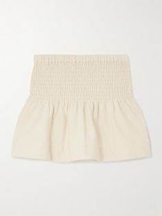 Marant Étoile's 'Pacifica' mini skirt is sweet and playful. It's made from cotton-jersey with a shirred waist and flares out to a subtly pleated hem. Wear yours with a checked shirt and flats. Matching Separates, Eyewear Shop, Raffia Bag, Home Scents, Check Shirt, Ski Wear, Beauty Accessories, Jeans Dress, Net A Porter