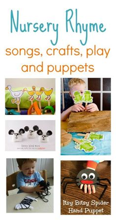 the cover of nursery rhyme songs, crafts, play and puppets