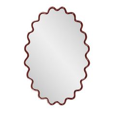 a round mirror on a white background