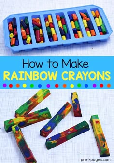 how to make rainbow crayons for kids