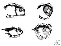 the steps to draw an eye