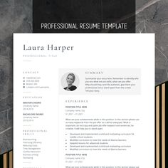 the professional resume template is ready to be used for any job or other type of work