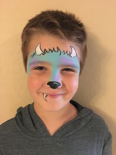 Face Paint With Stencils, Cookie Monster Face Paint, Face Painting Chart, Disney Face Paint Easy, Kid Face Painting Ideas, Boy Face Painting Ideas, Easy Face Painting Ideas For Boys, Face Painting Step By Step Easy