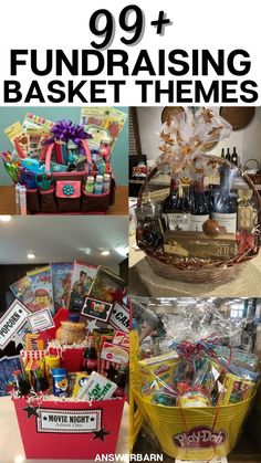 A variety of creative auction basket themes and Silent Auction Gift Basket Ideas for successful fundraising events and raffles. Basket Themes For Auction Raffle Ideas, Auction Basket Ideas Fundraising, Ideas For Fundraising, Auction Basket Ideas, Basket Themes