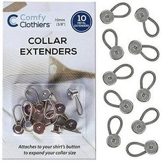 10 pairs of collar extenders in packaging