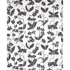 a black and white floral print fabric