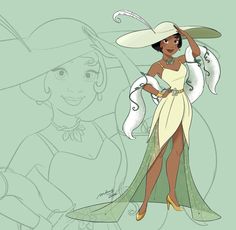 the princess and the frog from disney's animated movie