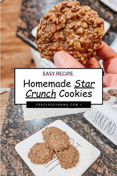 Homemade Star Crunch Cookies Star Crunch Treat, Star Crunch Cookies Recipes, Homemade Star Crunch Cookies, One Egg Cookie Recipe, Crazy Busy Mama Recipes Lori Conway, Star Crunch Recipe, Copycat Cookie Recipes, Crazy Busy Mama Recipes, Homemade Star Crunch