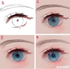 how to draw an eye step by step