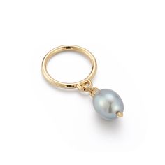 A silver pearl dances on your finger. .05 tcw diamond. Made to order. 14k Yellow Gold Rings With Pearl Charm, Gold Sterling Silver Pearl Ring For Formal Occasions, Gold Pearl Ring In Sterling Silver For Formal Occasions, Formal Gold Pearl Ring In Sterling Silver, Yellow Gold Rings With Pearl Drop In 14k Gold, Yellow Gold Pearl Drop Ring, Fine Jewelry, Yellow Gold Pearl Drop Ring In Fine Jewelry Style, 14k Yellow Gold Pearl Ring With Pearl Drop, 14k Yellow Gold Pearl Drop Ring