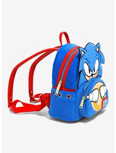 Loungefly Sonic The Hedgehog Ring Figural Mini Backpack Mischievous Face, On The Run, Fire Engine, White Gloves, The Run, Classic Games, Sonic