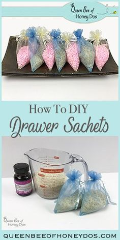 how to diy drawer sachets