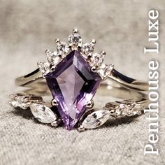 Kite Cut Ring, Capricorn Aries, Floating Diamond Ring, Fairytale Ring, Aquarius Capricorn, Amethyst Wedding Rings, Sapphire Silver Ring, Rose Gold Band Ring, Engagement Ring Band