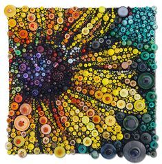 an art work made out of buttons