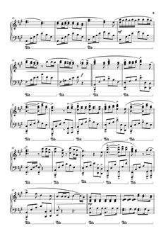 sheet music for piano with notes