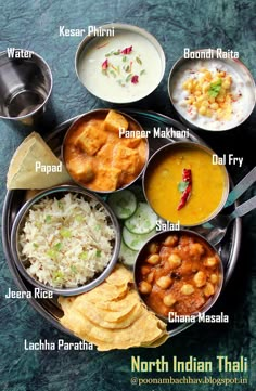 Veg Thali Indian, North Indian Thali, Indian Food Menu, Coconut Ladoo, Vegetarian Meal Ideas