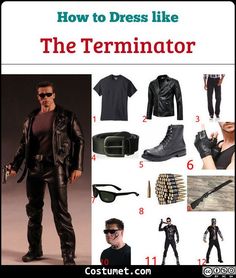 the terminator costume is shown in this image