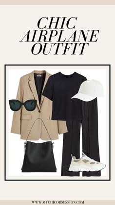 Chic Airplane Outfit, Elevated Travel Outfit, Fancy Travel Outfits, Flight To Italy Outfit, Travel Outfit Work Trip, Business Casual Plane Outfit, Smart Casual Airport Outfit, Private Plane Outfit, Airport Outfit To Puerto Rico