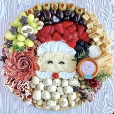 a platter filled with different types of food