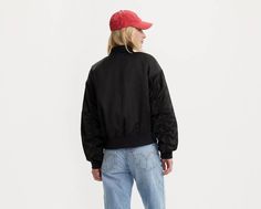 With its bomber jacket look, middle zip-up front, oversized flap pockets and ribbed cuffs and hem, this Andy Tech Jacket will be a mainstay in your closet for years to come. A mid-zip jacket staple Cut with a standard fit Features oversized flap pockets Finished with ribbed cuffs and hem Crafted with warm synthetic fill White Jeans For Women, Jean Styles, Womens White Jeans, Tech Jacket, Best Jeans For Women, Black Levis, Best Jeans, Iconic Women, Jeans For Women