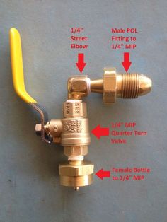 an image of a valve with instructions on how to connect it and what to use it