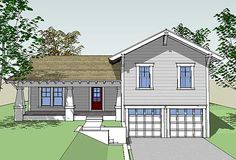 this is the front elevation of these house plans