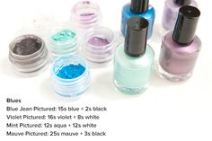 How to Make Your Own Nail Polish Color - Darby Smart Nail Polish Tutorial, Homemade Makeup, Nail Polish Crafts, Nail Polish Kit, Blue Nail Polish, Nail Polish Kits, Food Diy