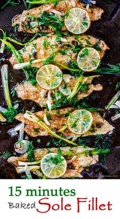 chicken with lemons, onions and herbs in a skillet