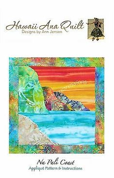 the cover of hawaiian quilt designs by annn jeansen, featuring an ocean scene