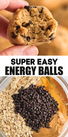 the best energy balls recipe with chocolate chips and peanut butter