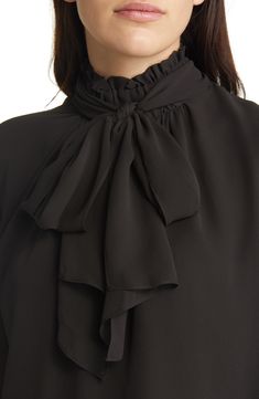 The holidays (or any day) will be handled in this graceful silk chiffon blouse, rendered in a rich red and tied with a joyful bow at the neck. 25" length (size Medium) 100% Polyester Dry clean Imported Chiffon Bow, Silk Chiffon Blouse, Blouse Nordstrom, Bow Blouse, Chiffon Blouse, Silk Chiffon, Ruffle Blouse, Chiffon, Dry Clean