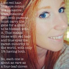 12 Facts about Red Heads… – redheadedhousewife Ginger Blue Eyes, Redhead Problems, Hair Jokes, Red Hair Blue Eyes