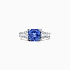 Effy Tanzanite Royale 14K White Gold Tanzanite and Diamond Ring, 2.18 TCW