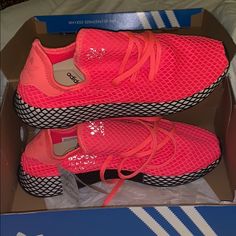 Never Worn Before Shoes. Open To Offers. Adidas Deerupt, Adidas Pink, Shoes Adidas, Pink Adidas, Vans Authentic Sneaker, Hoka Running Shoes, Mens Shoes Sneakers, Adidas Shoes, Adidas Men