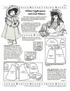 the pattern for a girls'dress and coat