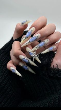 Beauty Nail Salon, Pop Art Nails, Long Stiletto Nails, Hippie Nails, Y2k Nails, Glamorous Nails, Crazy Nails, Dream Nails, Fancy Nails