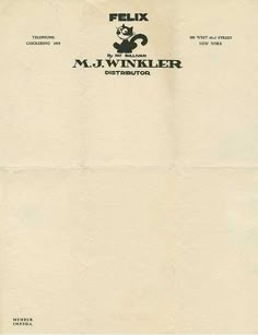 an old paper with black ink on it and the words,'m j wykler