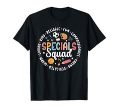 PRICES MAY VARY. Perfect specials teaching idea to show appreciation to the best specials teacher. Awesome for a proud specials teacher, a specials team, or a specials squad. Lightweight, Classic fit, Double-needle sleeve and bottom hem Specials Squad Shirt, Specials Team Shirts, Teacher Team Shirts, Teacher Team, Show Appreciation, Squad Shirt, Team Shirt, Cameo Projects, Team Shirts