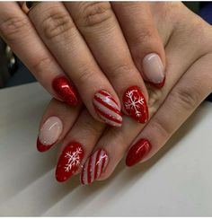 Pretty Gel Nails, Christmas Nails Acrylic, Christmas Nail Designs, Christmas Nail