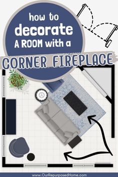 how to decorate a room with a corner fireplace